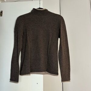 Rolled Neck Cashmere Turtleneck Ply Cashmere Size Petite Med Brown/Tan